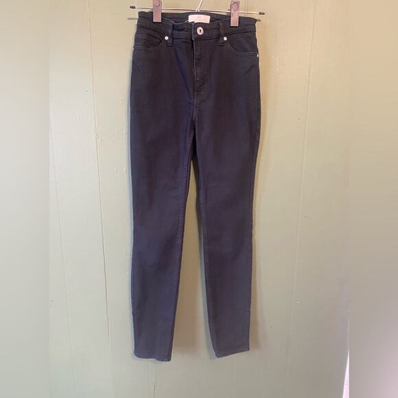 H&M Jeans Womens Size 2 Black Skinny Casual Stretch Denim Basic Staple Normcore - Picture 9 of 10